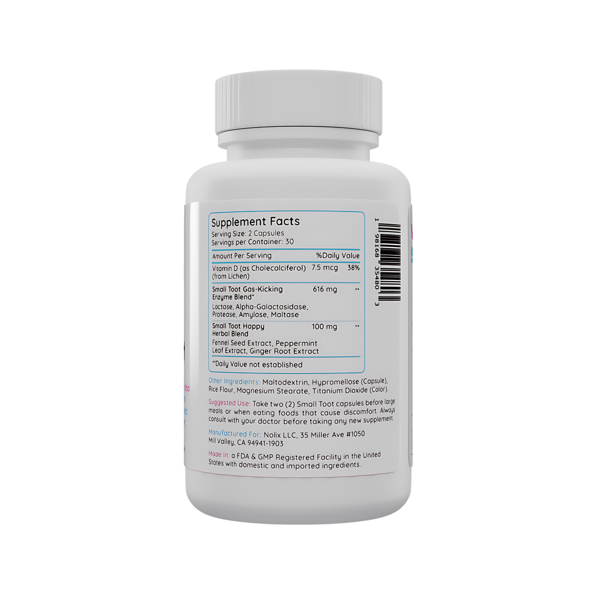 💨 Small Toot: Nine-Ingredient Digestive Enzyme & Botanical Blend to Support Digestive Wellness